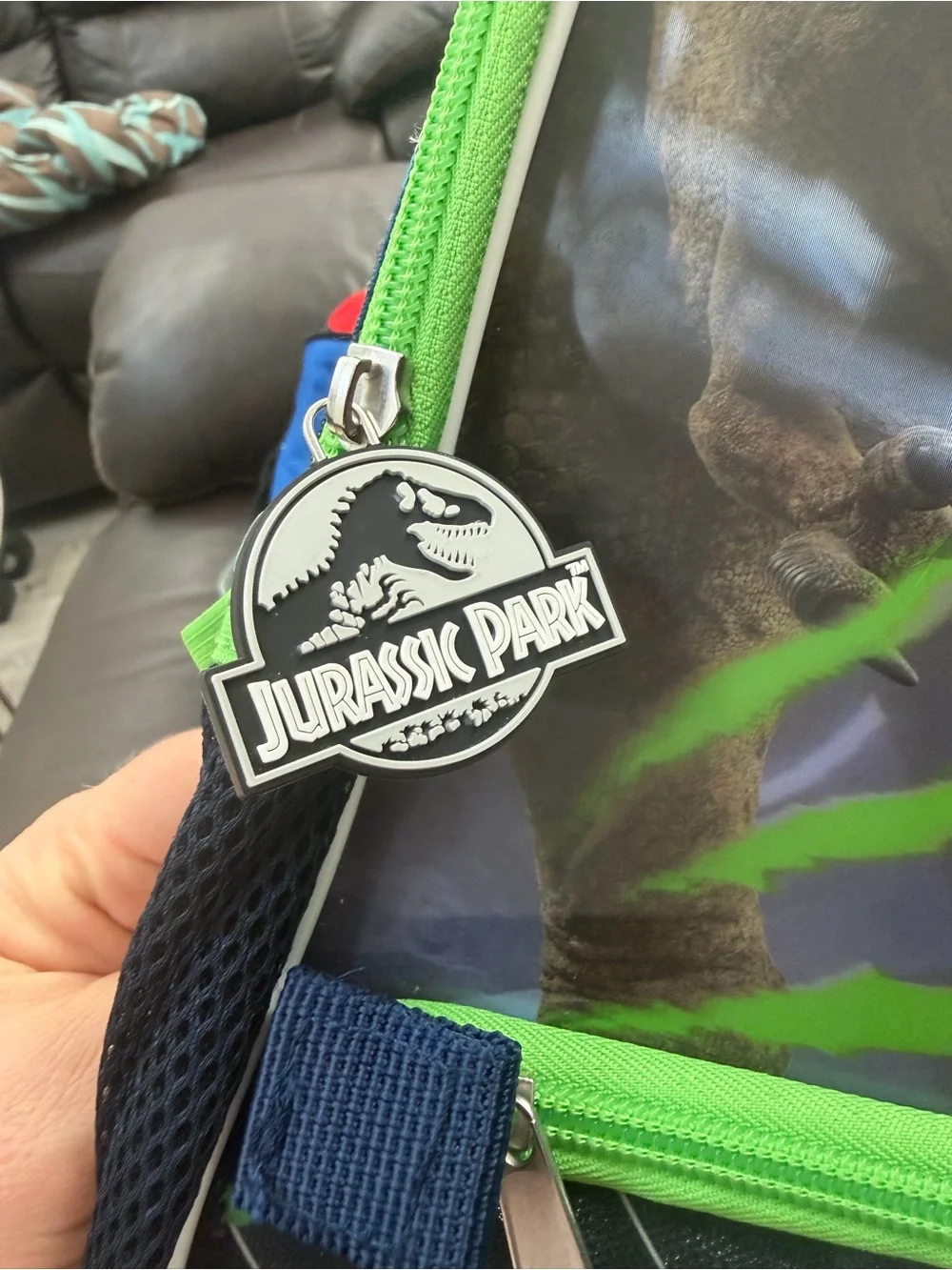 Jurassic World / Jurassic Park Kids Dinosaur Backpack – Blue & Lime Green T-Rex